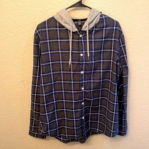 Long sleeve blue flannel